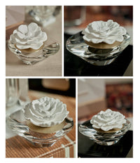 Dream Moroccan Peony Fragrance Porcelain & Crystal Diffuser (Sets of 2 & 4) - 2 Sizes Available