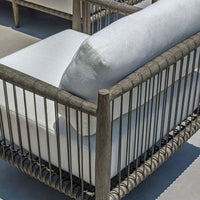 Clara White & Grey Outdoor Lounge Chair