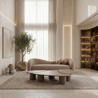 Solene 48" Modern White Oak Nesting Coffee Table Set