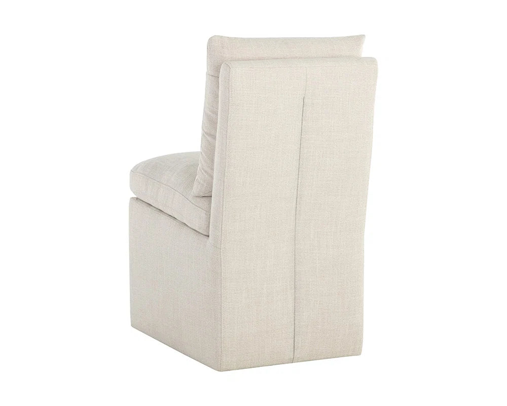 Glenrose Linen Wheeled Dining Chair