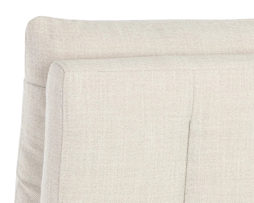 Glenrose Linen Wheeled Dining Chair