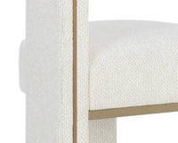 Adamina Light Barley Performance Fabric & Gold Counter Stool