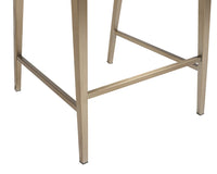 Dionne Oatmeal Fabric & Antique Brass Counter Stool