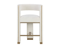 Adamina Light Barley Performance Fabric & Gold Counter Stool