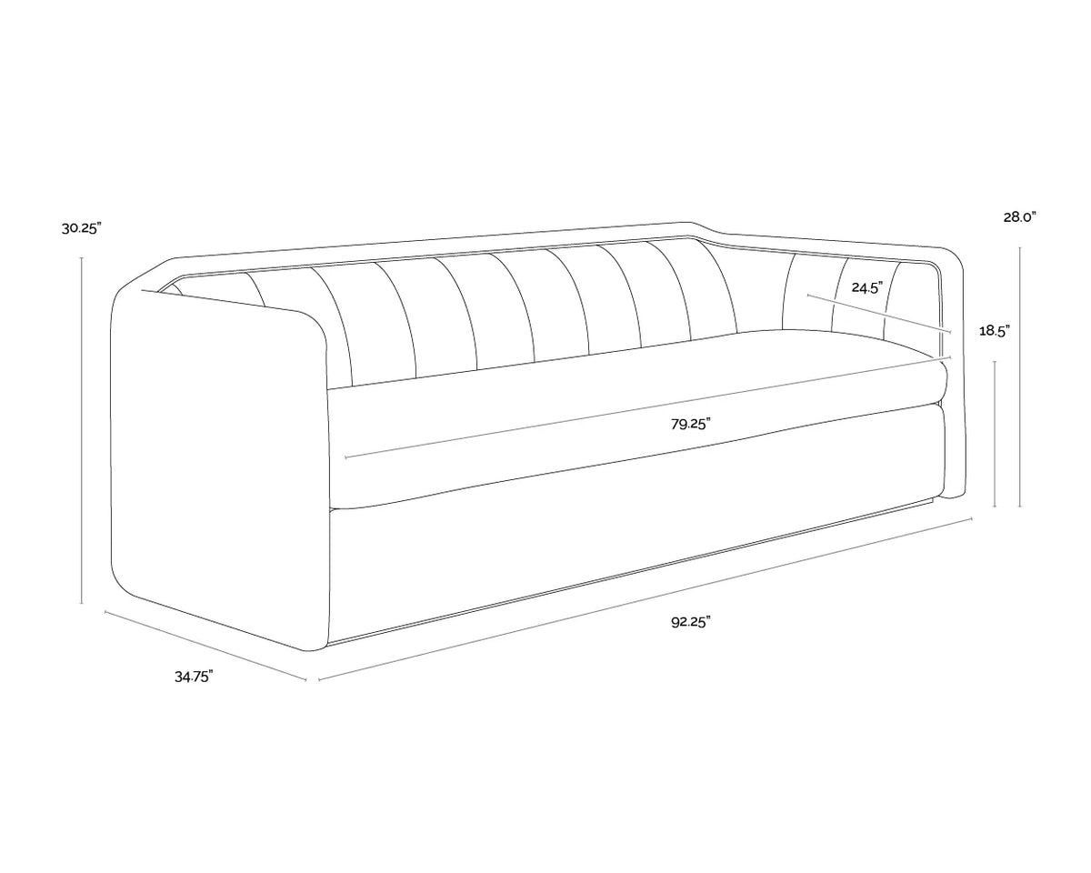 Birrit 92.25" Dove Cream Performance Fabric Sofa