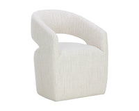 Lloret Pearl Performance Fabric Wheeled Dining Armchair