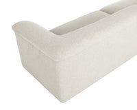 Gladys 127.5" Dove Cream Curved Sofa