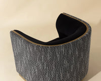 Larron Black Fabric & Brushed Gold Accent Chair