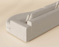 Baela 145" Cream Curved Sofa