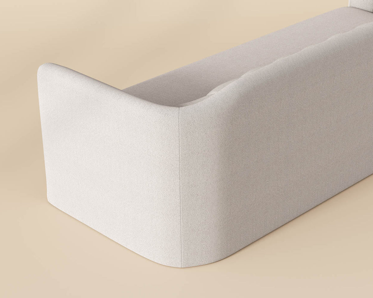 Birrit 92.25" Dove Cream Performance Fabric Sofa