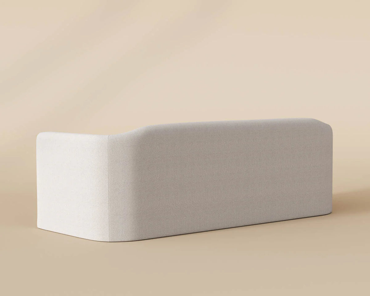 Birrit 92.25" Dove Cream Performance Fabric Sofa