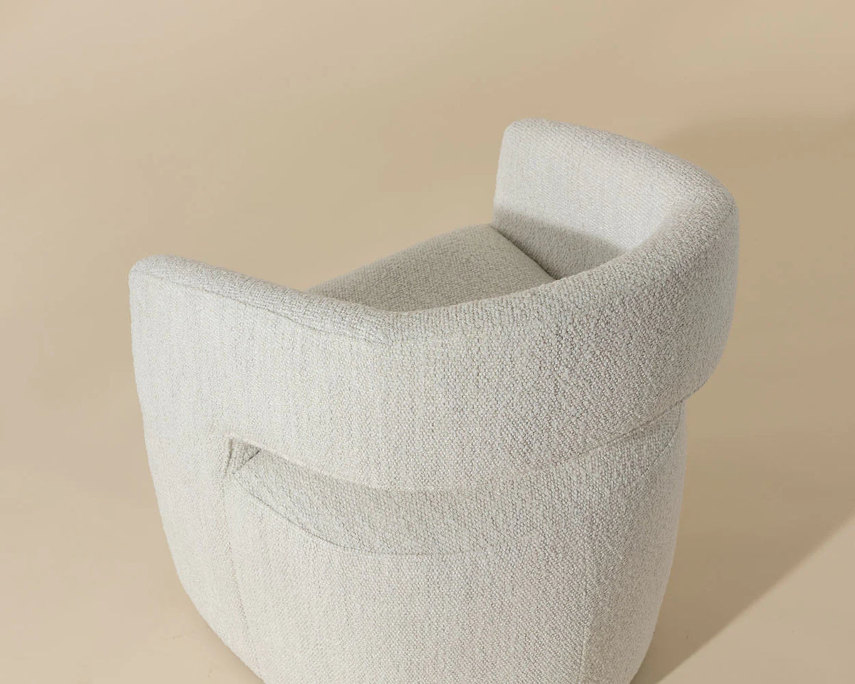 Lloret Pearl Performance Fabric Wheeled Dining Armchair