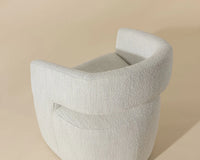 Lloret Pearl Performance Fabric Wheeled Dining Armchair