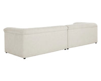 Gladys 127.5" Dove Cream Curved Sofa