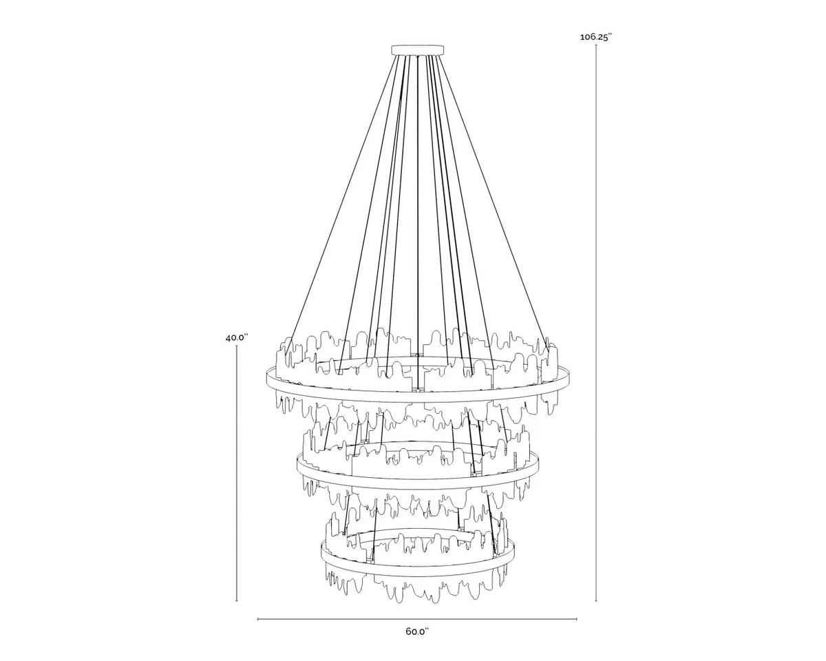Icarus Black & Gold Chandelier (2 Sizes Available)