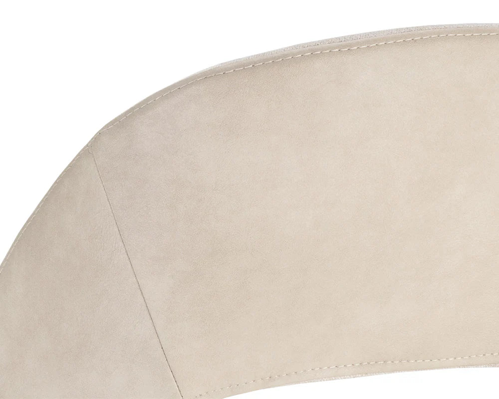 Monae Cream Faux Leather & Performance Fabric Counter Stool