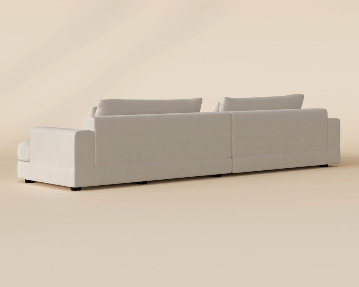 Baela 145" Cream Curved Sofa