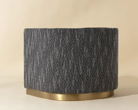 Larron Black Fabric & Brushed Gold Accent Chair