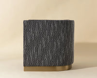 Larron Black Fabric & Brushed Gold Accent Chair