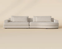 Baela 145" Cream Curved Sofa