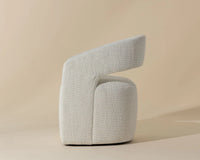 Lloret Pearl Performance Fabric Wheeled Dining Armchair