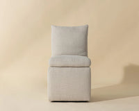 Glenrose Linen Wheeled Dining Chair
