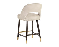 Monae Cream Faux Leather & Performance Fabric Counter Stool