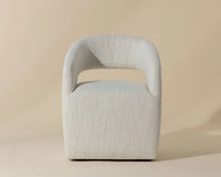 Lloret Pearl Performance Fabric Wheeled Dining Armchair