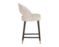 Monae Cream Faux Leather & Performance Fabric Counter Stool
