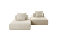 Eliza Modern Modular Beige Armless Seat