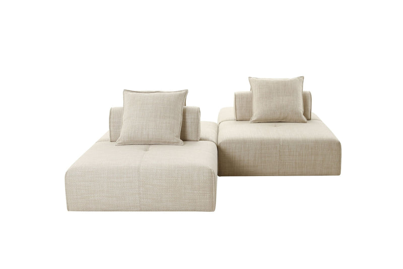 Eliza Modern Modular Beige Armless Seat
