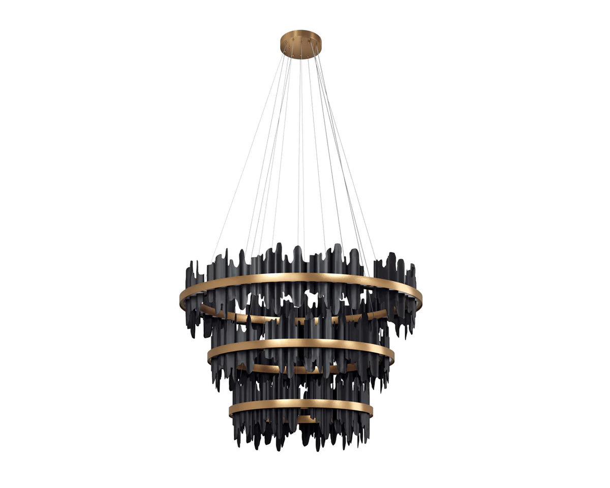 Icarus Black & Gold Chandelier (2 Sizes Available)