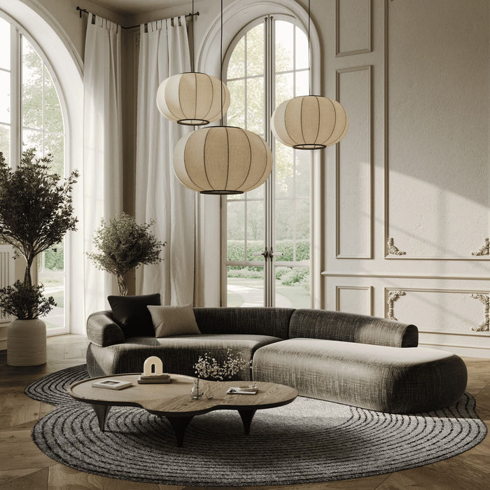 Tisha 63.8” Modern Free Form Dark Ash Coffee Table