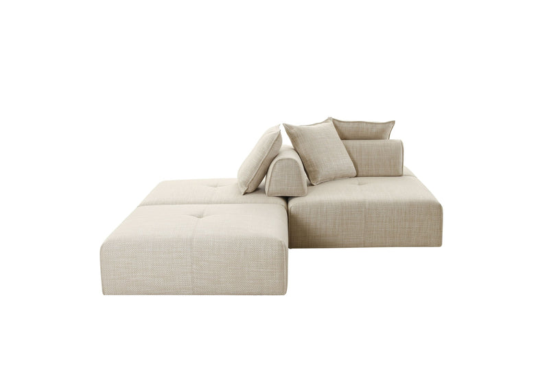 Eliza Modern Modular Beige Armless Seat