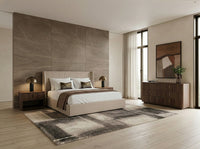 Renee Modern Tan Upholstered Bed