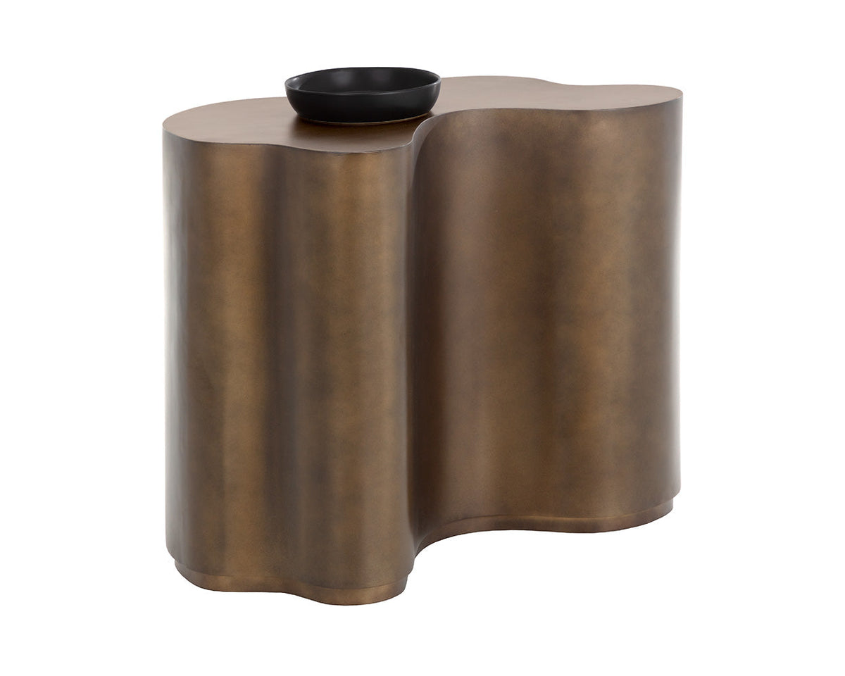 Boise Antique Brass & Bronze Iron Accent Table (2 Sizes Available)