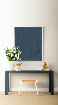 Rogelio 60' Large Navy Grasscloth Console Table