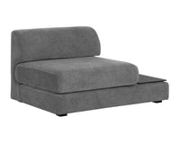 Harmony 6 Piece Dark Grey Modular Sofa With Side Shelves & Ottoman