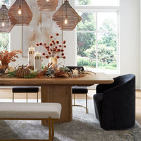 Magnolia 96" - 120" Natural Solid Oak Dining Table (With Two Leaves)