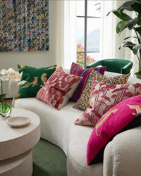 Spotted Superior Quality Luxurious Fuchsia Pillow