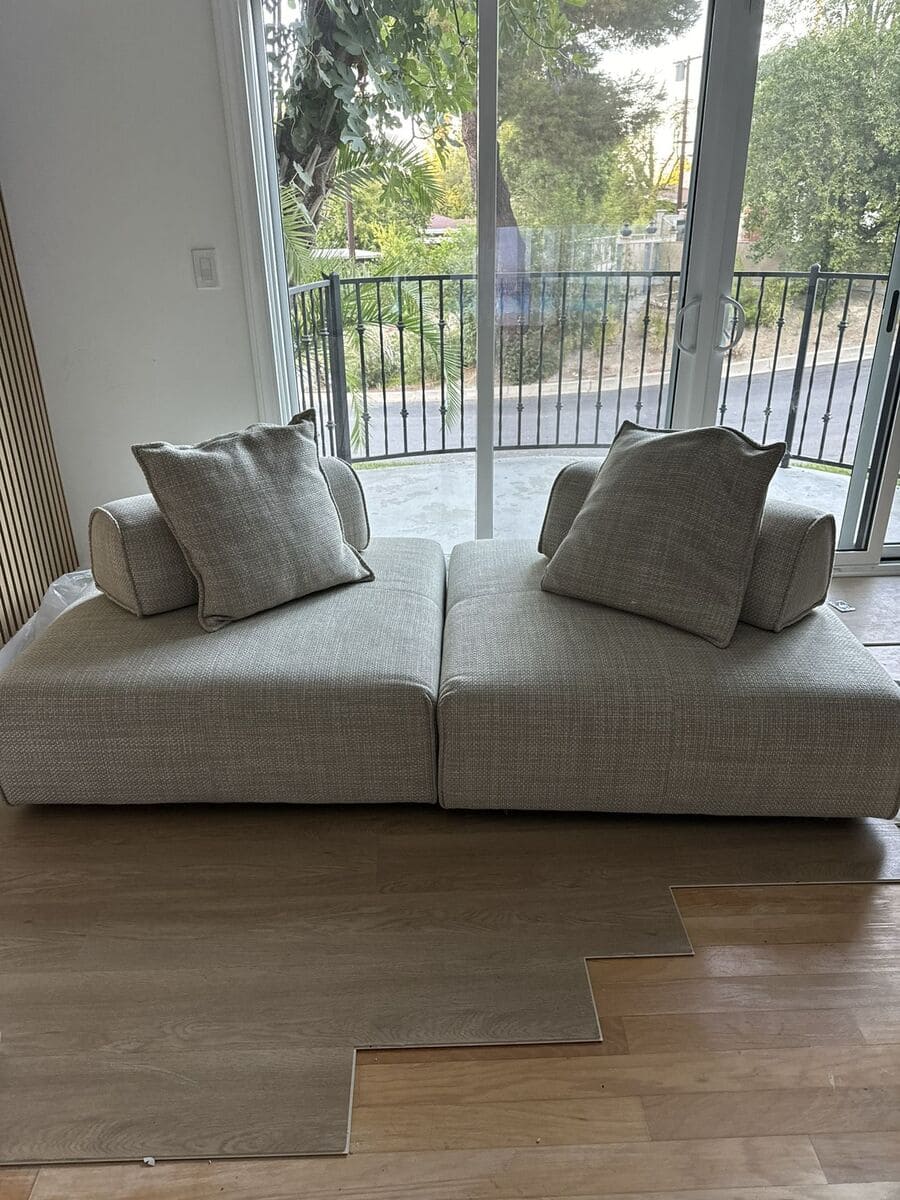Eliza Modern Modular Beige Armless Seat