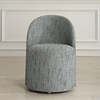 Modern Teal Rolling Dining Chair (With Casters)