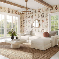 Arabella 95.7" Cream Chenille Modular Sectional