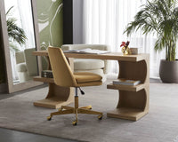 Berget Gold Sky & Gold Desk Chair
