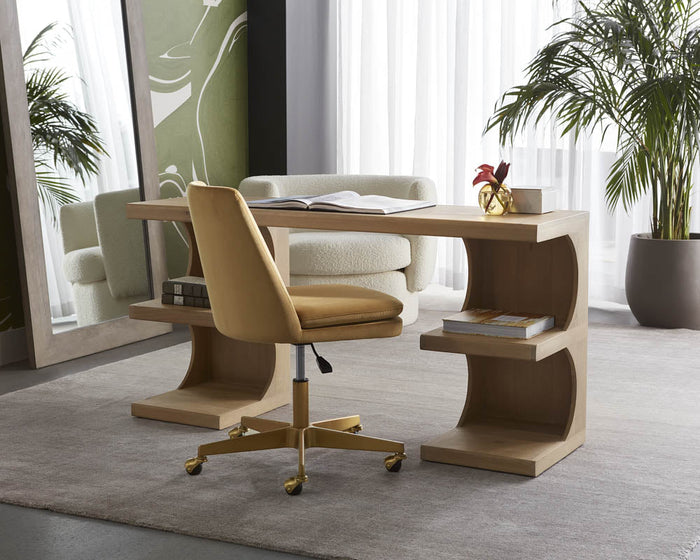Berget Gold Sky & Gold Desk Chair