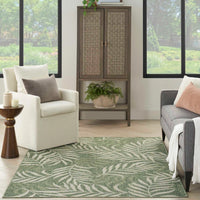 Annaleisa Indoor/Outdoor Green & Ivory Area Rug - Elegance Collection