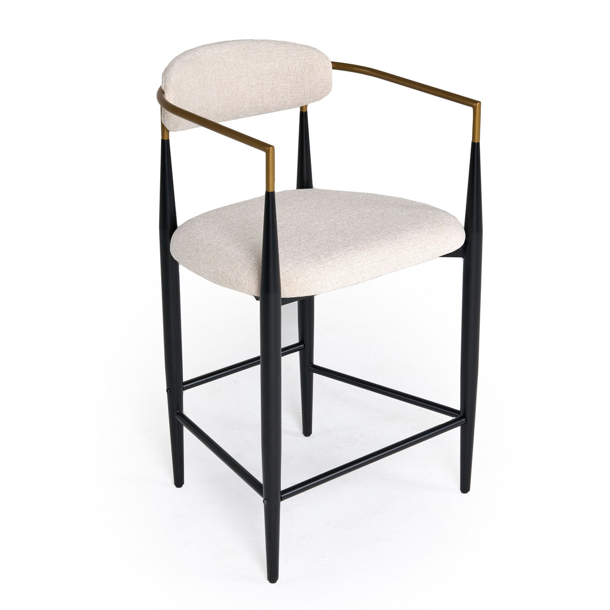 Nicole Medium Grey/Gold & Black Counter Chair