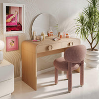Manu Rose Pink Performance Boucle Dining/Accent Chair