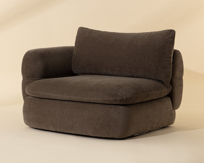Oressa Brown Modular Left Arm Chair