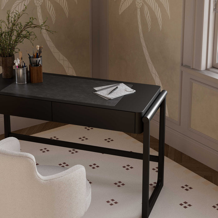 Alanna Black 2 Drawer Desk